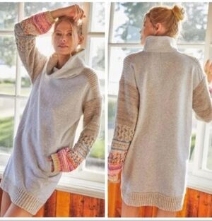 Anthropologie Daily Practice Knit Sleeve Sweater Dress